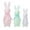 White, variant on Easter Decorations 3 Pack Pastel Flocked Bunny Kit Flocking Lightweight Decorative