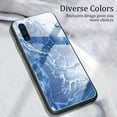 thumbnail image 2 of Galaxy A50 Case (6.4"), Allytech Protective Marble Texture Tempered Glass + TPU Back Cover Shock-Absorbing Bumper Anti-scratch Back Cover Case for Samsung Galaxy A50, Blue Marble, 2 of 2
