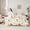 White 03, variant on Feelyou Cartoon Fox Twin Bedding Sets 7-Piece, Flower Leaf Plant Bedding Comforter Set