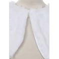 thumbnail image 3 of Little Girls Faux Fur Flower Girl Cardigan Sweater Bolero Jacket Shrug (90TR003K) White 6, 3 of 3