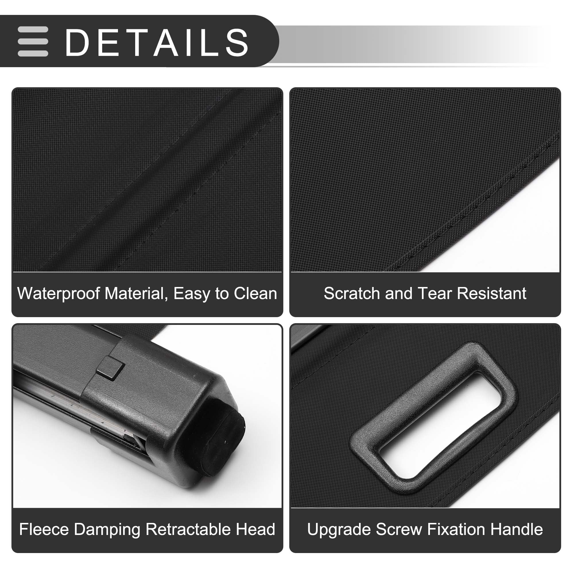 Unique Bargains Retractable Cargo Cover for Mitsubishi Rear Trunk Parcel Shelf Shade Black