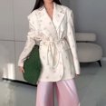 thumbnail image 3 of Veste pour Femmes, Blazer à Taille Cintrée à la Mode, Ample et Polyvalent, Col en V, 3 of 5