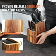thumbnail image 3 of VEVOR 2Tier Universal Knife Holder Acacia Wood Knife Block Holder Without Knives, 3 of 7