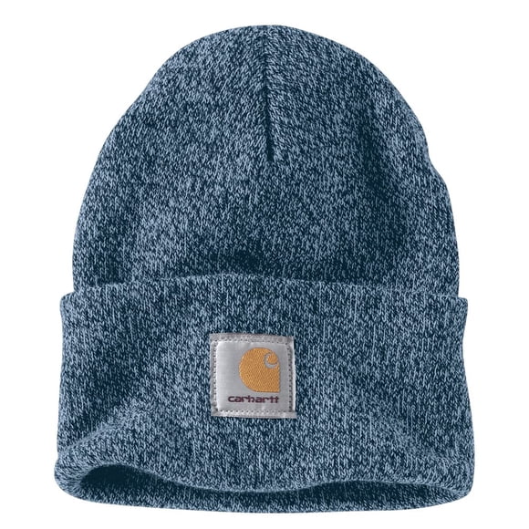 Gorro Carhartt de punto con puños para hombre, azul noche/azul alpino