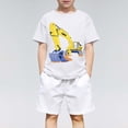 thumbnail image 2 of Jamsmile Toddler Girls Tshirts Short Sleeve Summer Excavator Print Casual Tees Soft Blend Shirts For Kids Girls Basic Tshirts, 2 of 3