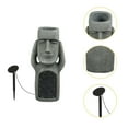 thumbnail image 4 of LuxenHome Gray MgO Set of 3 Garden Easter Island Solar Statues, 4 of 8
