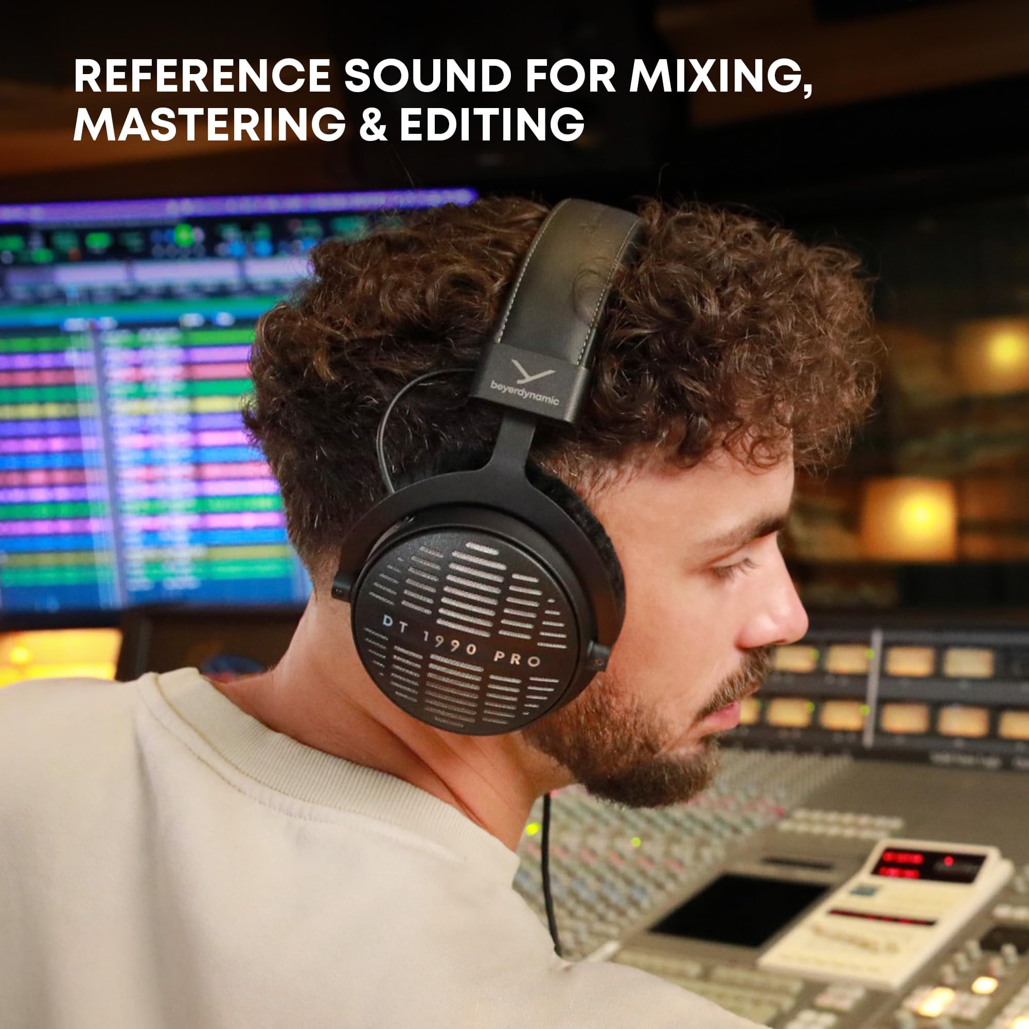beyerdynamic DT 1990 PRO MKII Wired Over-Ear, 30 Ohm, Open Back, Professional Recording Studio Monitor Headphones for Mixing, Editing, Audiophile, DJ Stereo Headsets, Made in Germany, Black