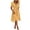Yellow, variant on Women's Polka Dot Wrap Midi Dress V Neck Puff Sleeve Tie Waist High Low Hem Dresses for Timeless Everyday Style