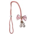 thumbnail image 2 of Voglyf Adjustable Curtain Tiebacks 2 Pack, No Drill Cute Bow Rope Holdbacks, Satin Bow Pearl Decorative Curtain Cords, Hand‑Woven Rope Curtain Tie Backs for Window Curtain Decoration,Pink, 2 of 8