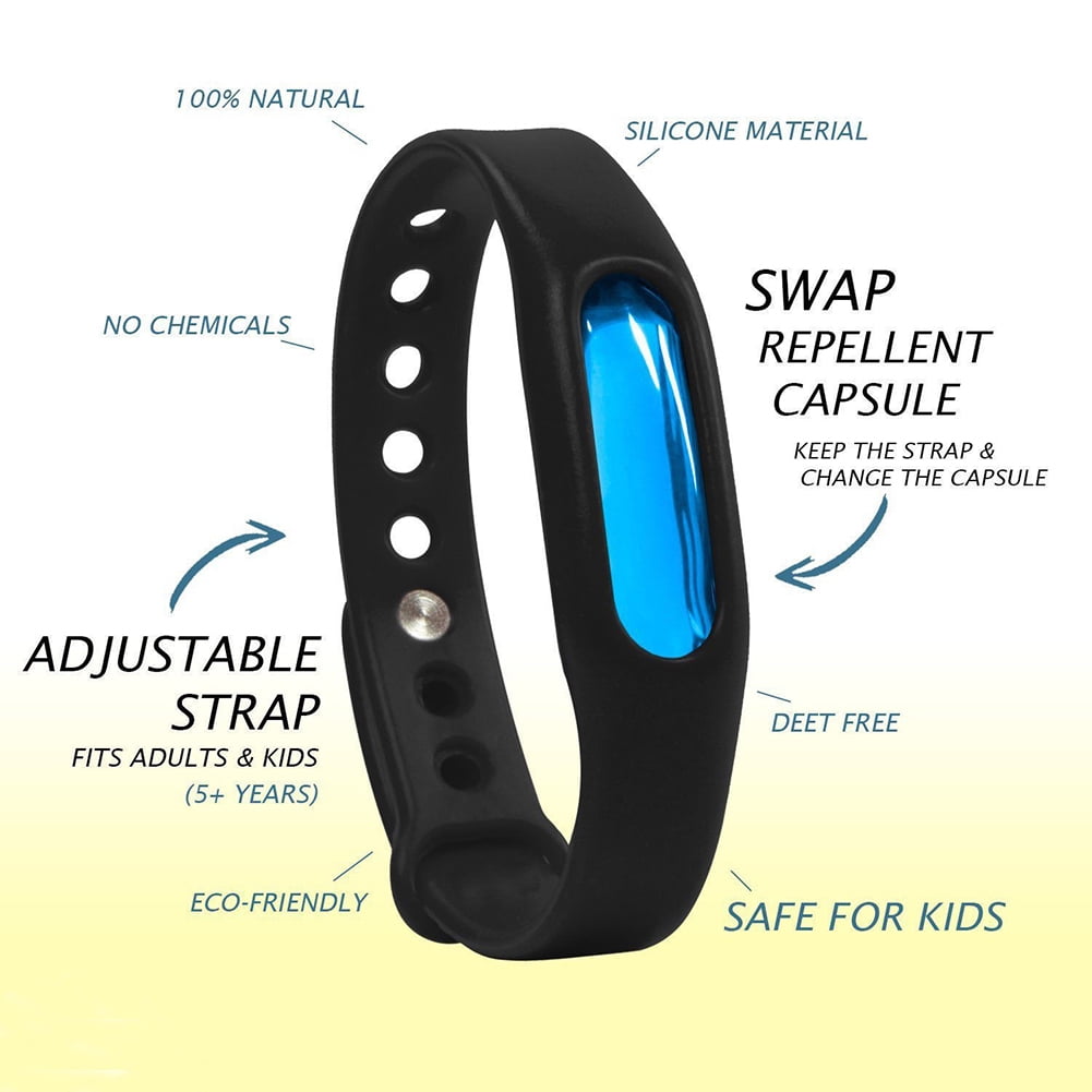 5Pcs Anti Mosquito Pest Insect Bugs Bracelet Repellent Wrist Band Bracelet Gift