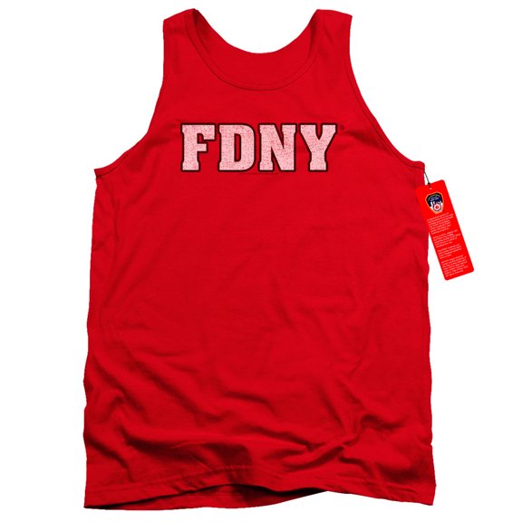 New York City Fdny Adult Tank Top Red