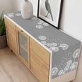 thumbnail image 4 of White Dandelion Table Runner - 72 Inch Long, Kitchen Dining Table Runner Dresser Scarves, Spring Plants Flowers Vintage Gray Farmhouse Decor for Coffee Tables Wedding Party Banquet, 4 of 8