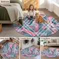 thumbnail image 6 of 6ft Washable Round Rug, Pink and Non-Slip Circle Area Rug for Living Room Bedroom, Grey Marble Abstract Geometric Contemporary Art Indoor Floor Mat for Home Decor, 6 of 9