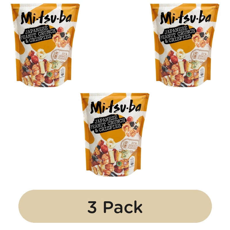 Mitsuba Japanese Peanut Crunch & Crispies 100g, British Import (Pack of 3)