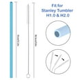 thumbnail image 4 of Tomorotec 15-Pack 12" Reusable Silicone Drinking Straws Fit for Stanley Tumblers 20, 30, 40 oz with 2 Cleaning Brushes, BPA-Free Food-Grade Vibrant Colors Flexible Straws for Family Use (Sea Colors), 4 of 7