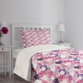thumbnail image 3 of Ambesonne Abstract Quilted Bedspread Set 2 Pcs, Paint Stains, Twin Size, Pink Purple White, 3 of 5