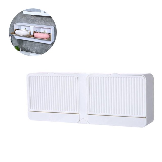 En La Pared Con Tapa, Jabonera Autoadhesiva, Jabonera De Ducha, Jabonera Para Baño Scienceny HA045969-05