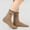Brown, variant on Girls Bow Lace Cuffed Knee High Socks For School And Dress Up Play