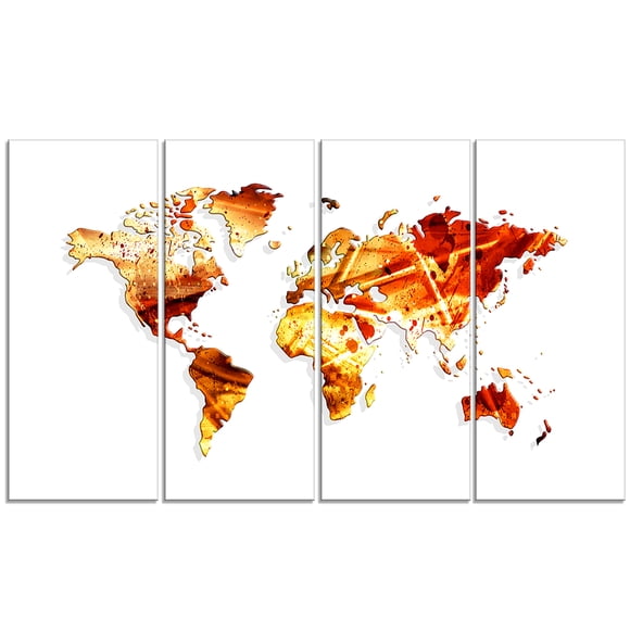 Design Art Inc. Spring Colors - Map Canvas Art #PT2721
