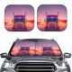 thumbnail image 2 of Balery Sunset Truck Highway Parasol para parabrisas de coche de 2 piezas | Parasol plegable para parabrisas delantero de coche para la mayoría de sedanes-Small, 2 of 6