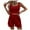 Red, variant on Two Piece Sets for Women Two Piece Outfits Women Summer Shorts Sets 2 Sleeveless Matching Crop Top And High Waisted Shorts For Swimming Suit Long Maternity Dress Shirt plus Size Swimsuit Wear S Red XL