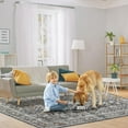 thumbnail image 2 of 8x10 Large Bedroom Rug for Living Room Traditional Oriental Print Stain Resistant Non-Shedding Washable Non-Slip Carpet for Office/Kitchen (Grey), 2 of 9