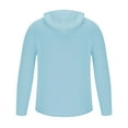 thumbnail image 6 of BADHUB Men's Sun Protection Hooded Jacket Outdoor Pocket Zipper Long Sleeve Running Fitness Breathable Mesh Shirts Light Blue, 6 of 7