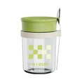 thumbnail image 1 of Frasco de Vidrio Portátil para Desayuno, Taza Sellada para Avena con Tapa, Diseño Graduado Preciso, a Prueba de Derrames, Ideal para Viajes, Desayuno para Llevar, Incluye Cuchara, Capacidad, 1 of 2