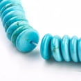 thumbnail image 3 of Natural Howlite Heishi Beads Strands Dyed Heated Flat Round/Disc Turquoise 10x3mm Hole: 1mm 82pcs/strand 15.75 inch, 3 of 3