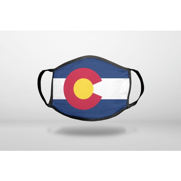 Colorado State Flag - 3-Ply Reusable Soft Cloth Face Covering, Unisex, Cotton Inner Layer
