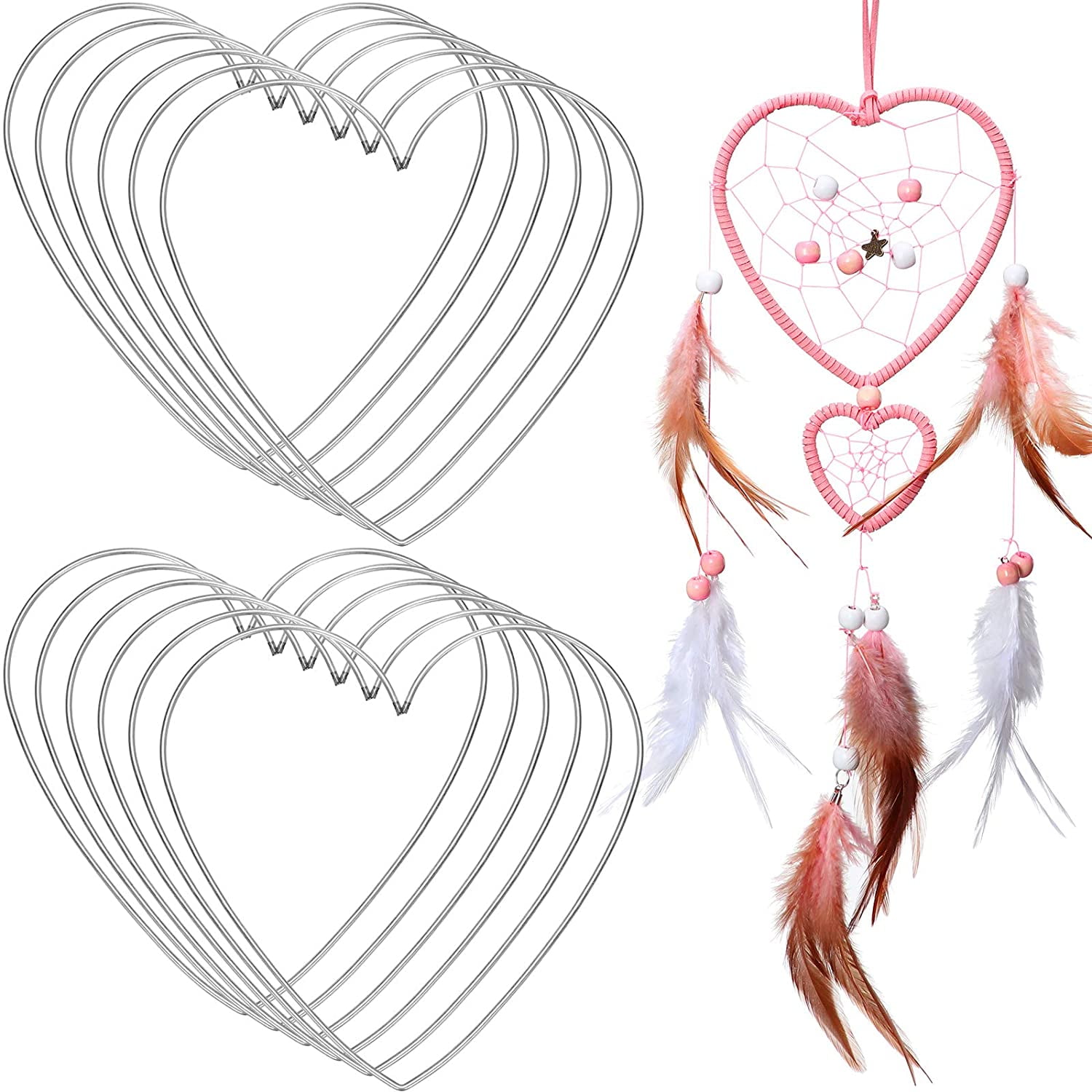 Heart shaped metal craft rings store