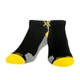 thumbnail image 2 of Basix Ankle Socks for Men, Comfort Athletic Fit, Cotton Blend, Yellow Black Heather, 2 of 6