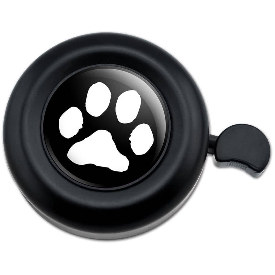 Bicycle Handlebar Bike Bell Paw Print Pet Dog Cat B/&W
