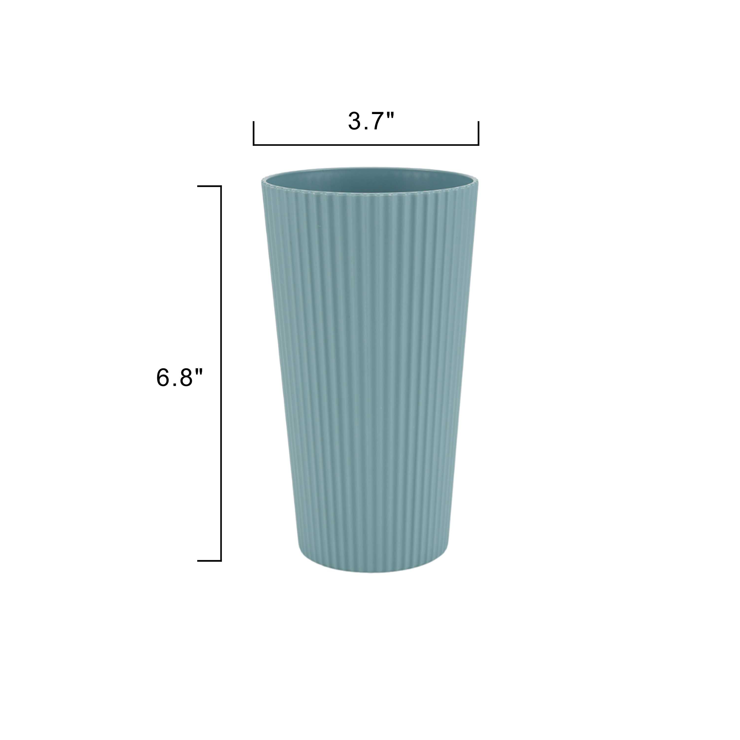 Mainstays 18-Piece Eco-Friendly Recycled Plastic Dinnerware Set, Blue