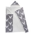 thumbnail image 4 of Safdie & Co. Premium Ultra Soft Flannel Hoodzy Hooded Throw Blanket with Sherpa Heathered Deer Shield, 4 of 6