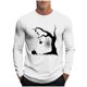 thumbnail image 2 of Blusas y camisas de manga larga y cuello redondo para hombre, moda informal, estampado, deportivas, de manga larga y cuello redondo, blusas, camisas, blusas para hombre, poliéster, 2 of 5
