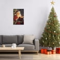 thumbnail image 4 of ZHONGYUTONG Santa Claus Canvas Wall Art Christmas Pictures Wall Decor Vintage Santa Painting for Living Room Bedroom Decor Framed (12.00" x 18.00"), 4 of 5