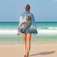 thumbnail image 4 of Surfing Cat Microfiber Beach Towel Lightweight 63''x32'' Oversized Extra Large Towels Quick Dry for Travel Pool Yoga Gym Sports Accessories Vacation Essential, 4 of 7