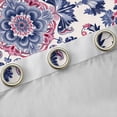 thumbnail image 4 of Feelyou Hippie Western Damask Curtains Pack of 2 (42x84 Each) for Women, Blue Pink Bohemian Curtains Blackout, Tribal Flower Bedroom Curtains, Blackout Curtains Room Decor, 4 of 6