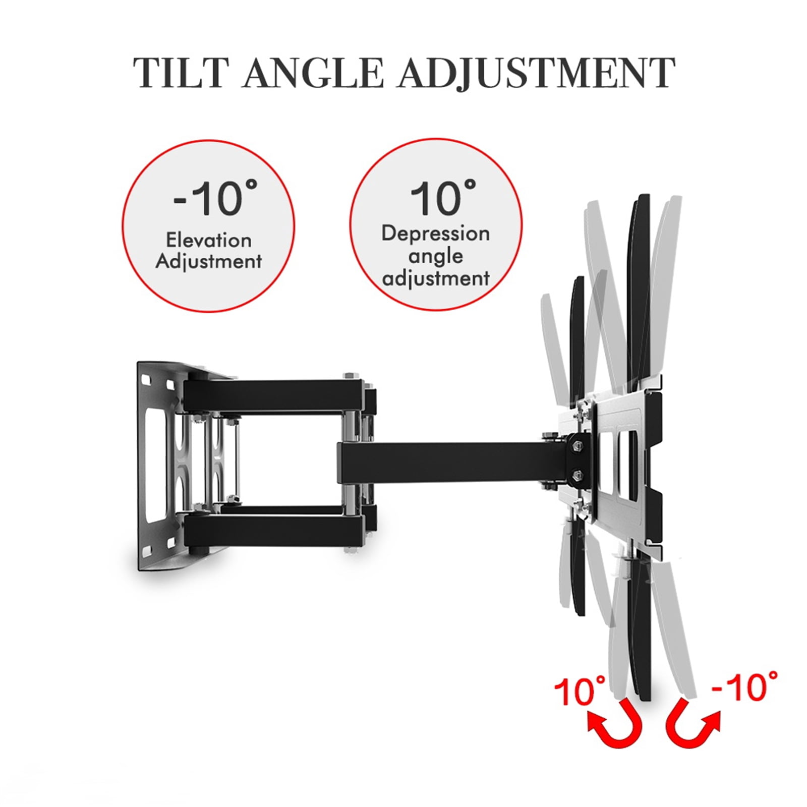 UWR-Nite Full Motion TV Wall Mount for Most 32-70 inch Flat Screen/LED/4K TV, TV Mount Bracket Dual Swivel Articulating Tilt 6 Arms, Max VESA 600x400mm, Holds up to 110lbs