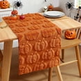 thumbnail image 6 of Soft Plush Pumpkins Fall Table Runner 3D Autumn Harvest Decor for Thanksgiving Halloween Seasonal Kitchen Dining Table Decoration Cute Orange Pumpkin Themed Runner for Home Party Indoor Outdoor Use, 6 of 6