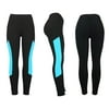 Womens Athletic Fitness Sports Yoga Pants Black/Blue-Small/Medium