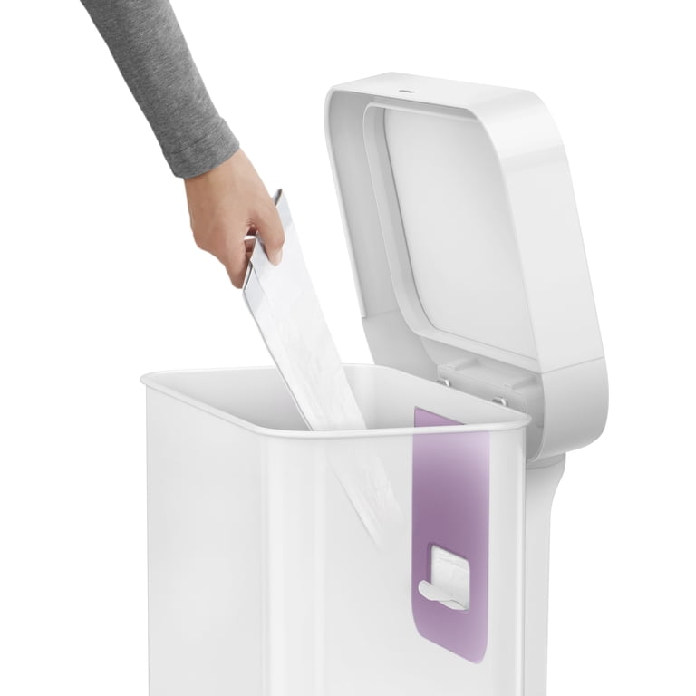 simplehuman, Kitchen Trash Can, 11.8 Gallon, White - Walmart.com