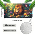 thumbnail image 2 of 1 Pcs 2D Flat License Plate Covers & Frames, A Lion Among Butterflies For Decorative Front, Waterproof For Decoration Aluminum License Plate Covers & Frames Cover For Men Women, 12" X 6", 2 of 7