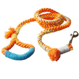 DOLITY Feuille de chien à corde - 5ft Poignée de chien Poignées de chien pour chiens moyens Petits chiens marchant Gris Jaune