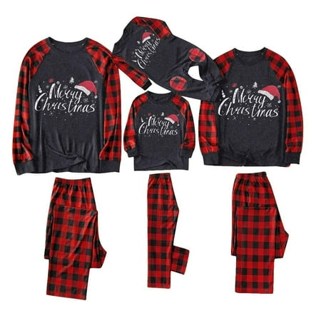 

Christmas Family Pajamas Matching Sets for Photoshoot 2022 Red Plaid Patchwork Holiday Xmas Pjs Jammies Sleepwear