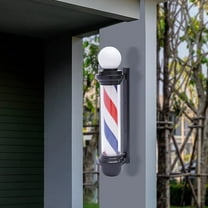DENEST 32 inch Barber Pole Red White Blue Stripes with LED Light 32 * 7.5in