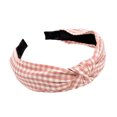 thumbnail image 2 of Qarigey Accesorios para el cabello Diadema anudada de entramado clásico Estilo coreano Ropa elegante Accesorio a juego Diadema a cuadros dulce para Accesorio para el cabello rosado Qarigey AP010587-01, 2 of 6