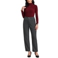 thumbnail image 2 of INSPIRE CHIC Pantalones de Trabajo de Cintura Alta para Mujeres, Formales y Casuales, 2XL, Grises, 2 of 5