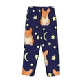 thumbnail image 5 of Sigee Corgi Lying With Moons And Stars Print Women's Soft Pajama Pants - Breathable and Comfortable Lounge Sleep Bottoms with Elastic Waistband and Pockets-Large, 5 of 9